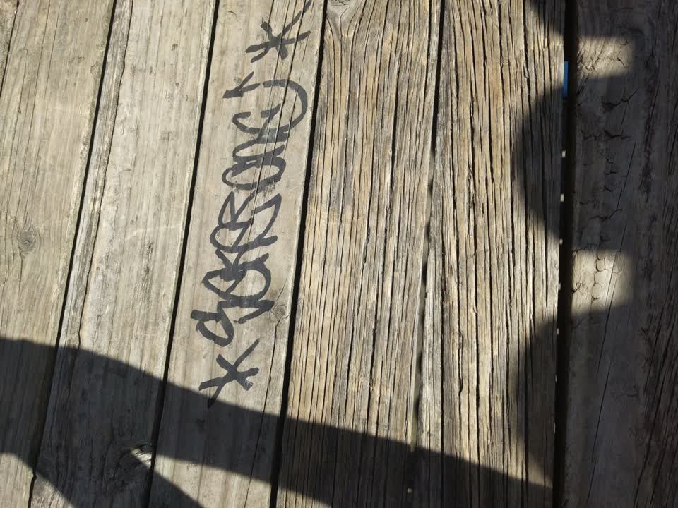 The photograph attached to this graffiti report