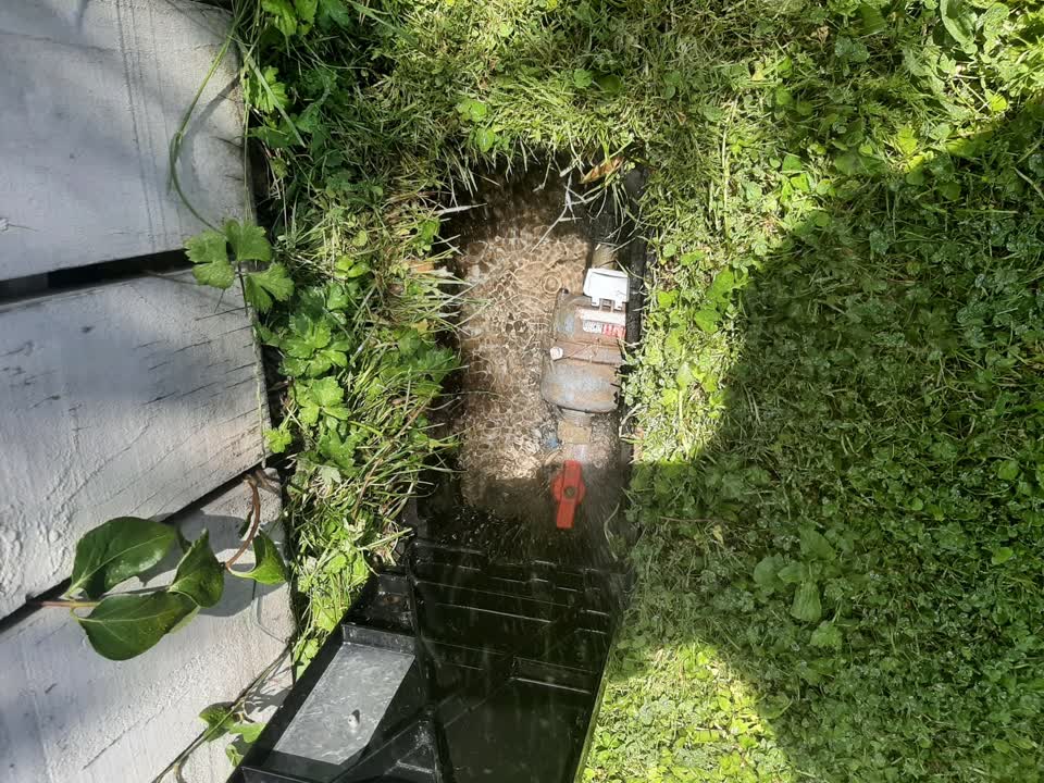 The photograph attached to this water leak report