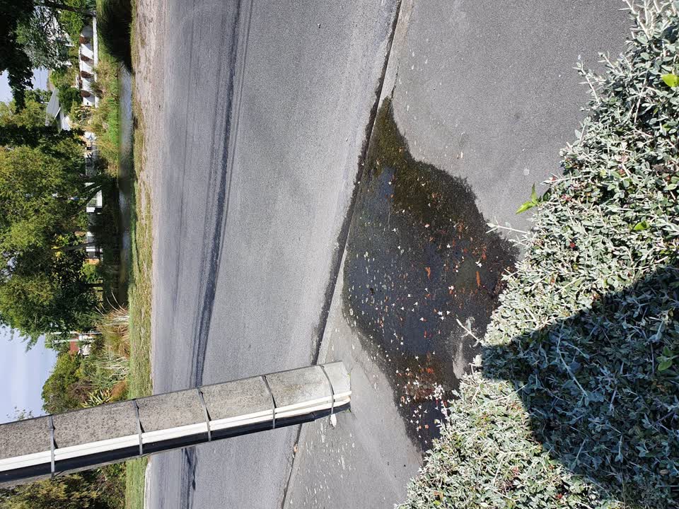 The photograph attached to this water leak report