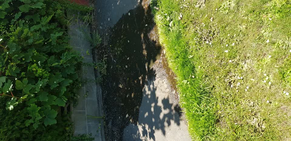 The photograph attached to this water leak report