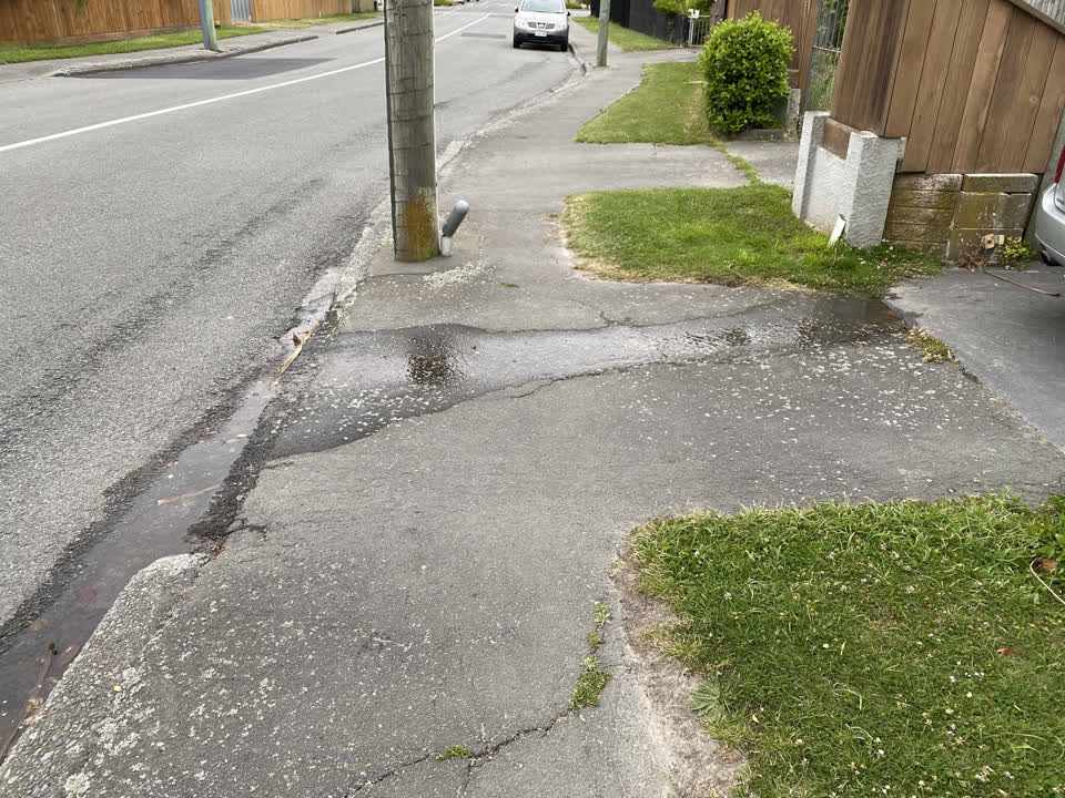 The photograph attached to this water leak report