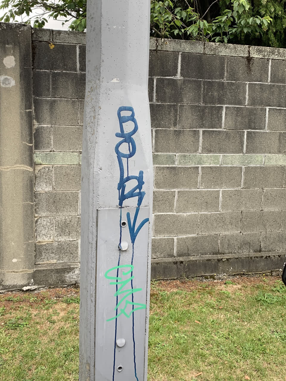 The photograph attached to this graffiti report