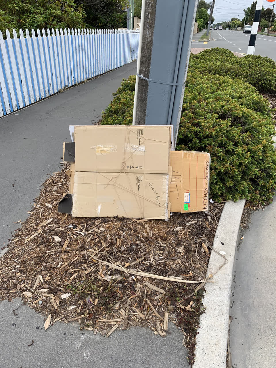 The photograph attached to this rubbish/recycling report