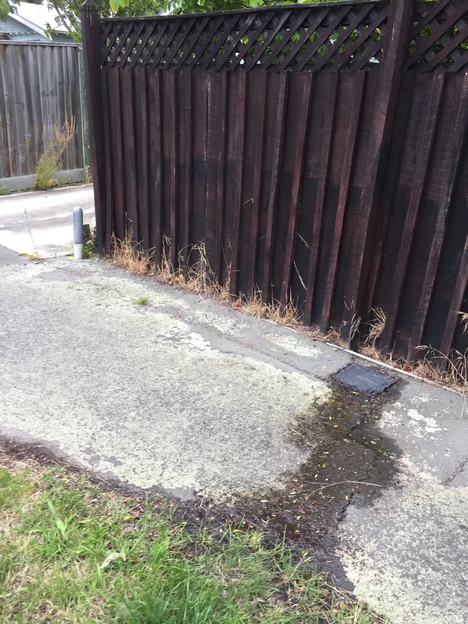 The photograph attached to this water leak report