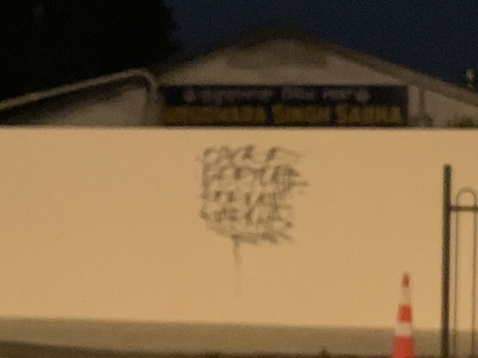 The photograph attached to this graffiti report