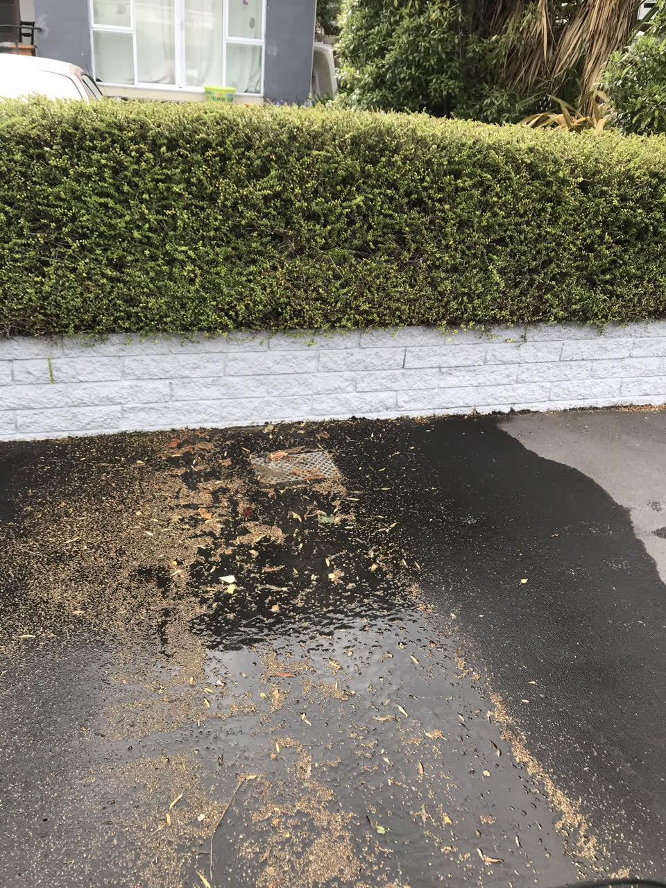 The photograph attached to this water leak report
