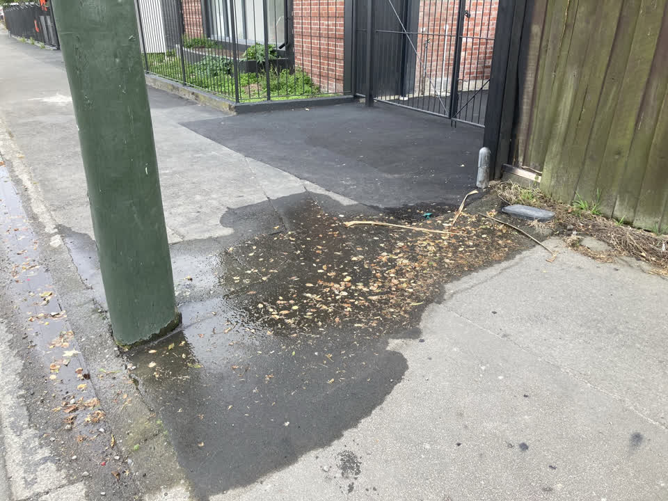 The photograph attached to this water leak report
