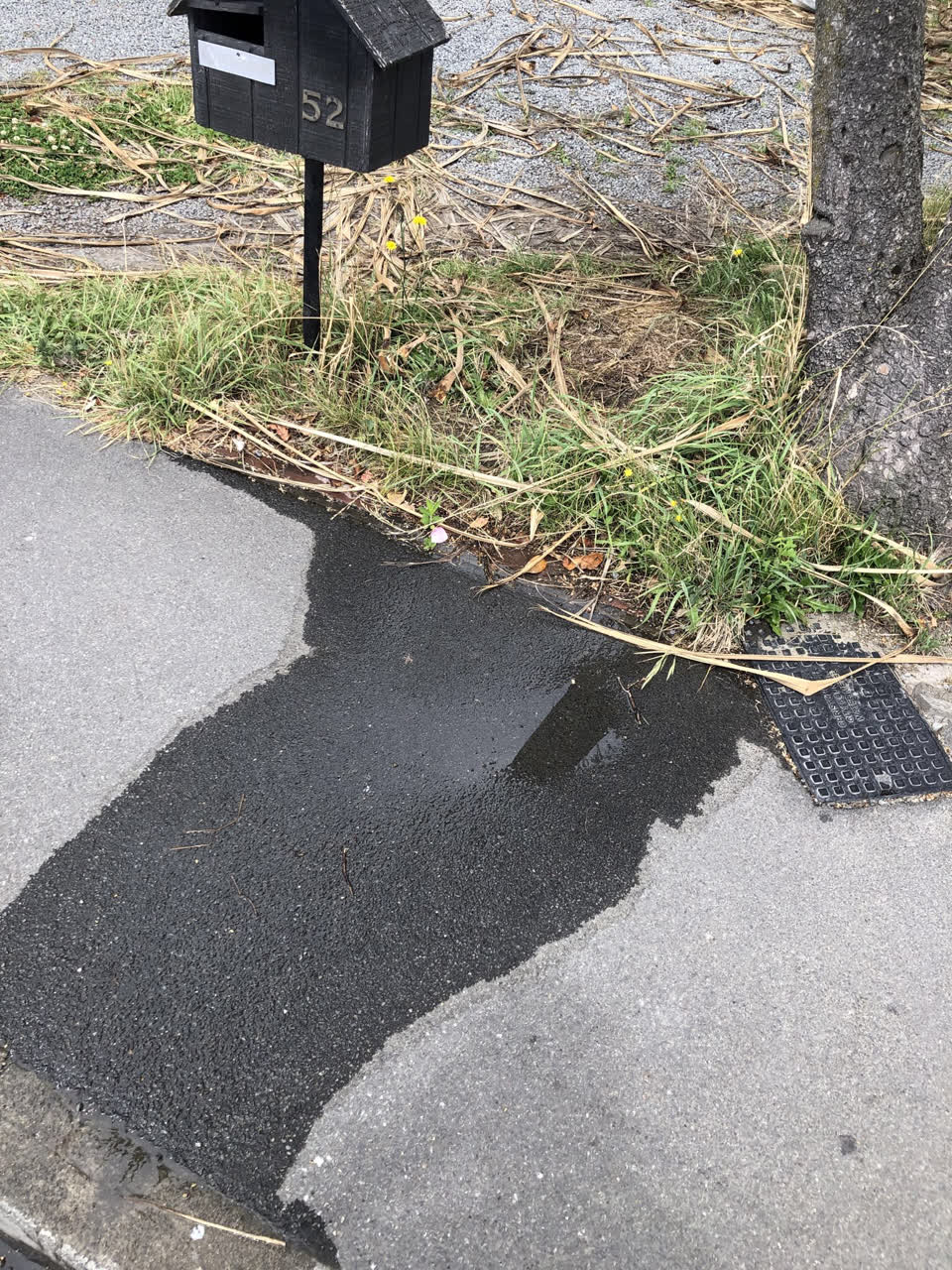 The photograph attached to this water leak report