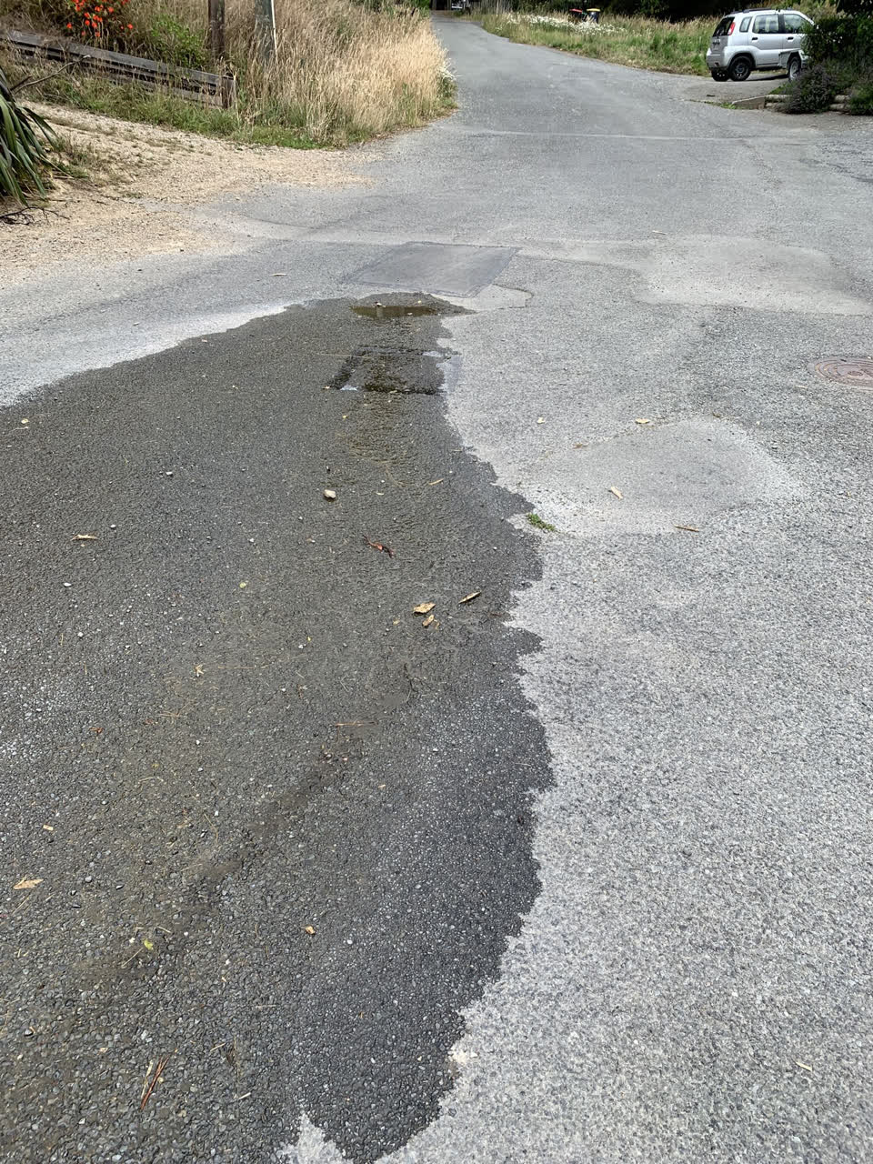 The photograph attached to this water leak report