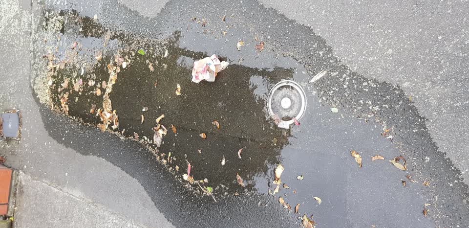 The photograph attached to this water leak report