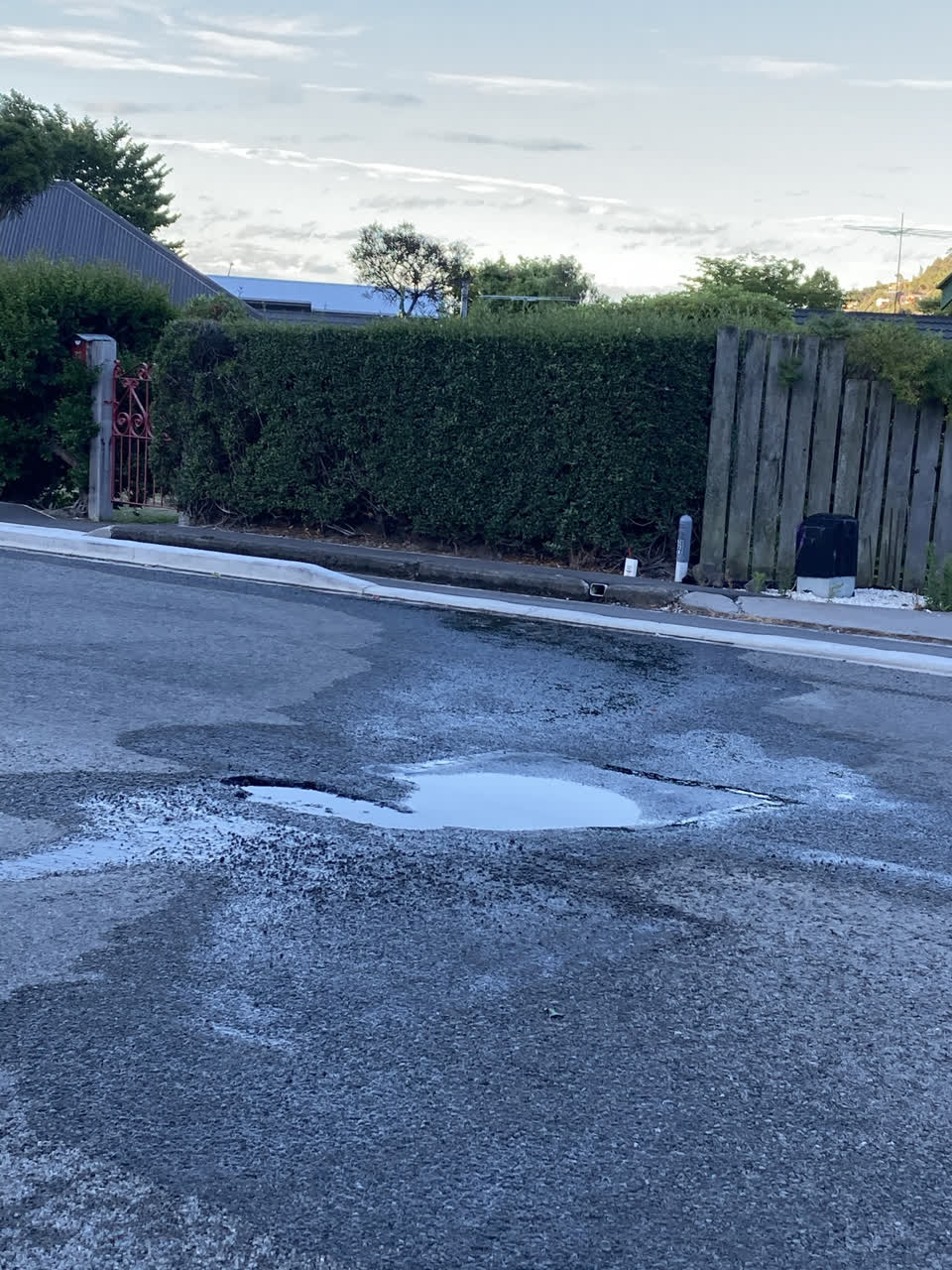 The photograph attached to this water leak report