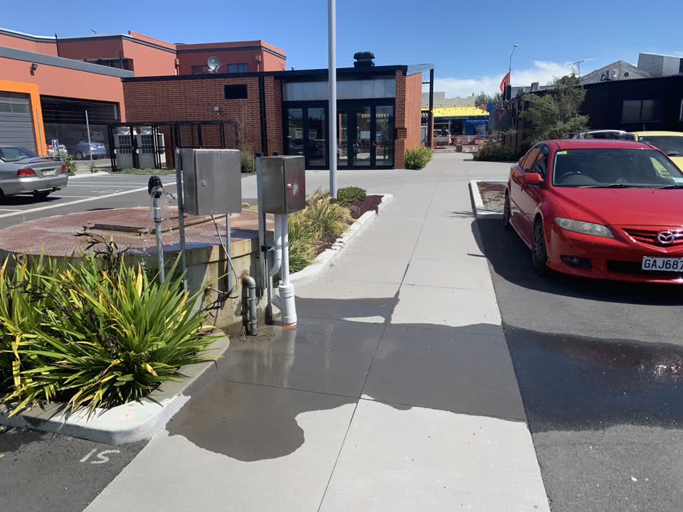 The photograph attached to this water leak report