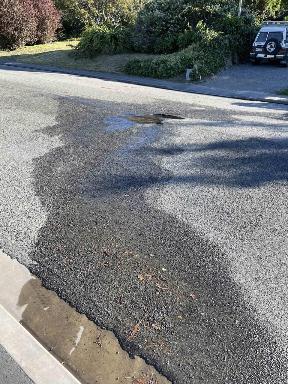 The photograph attached to this water leak report
