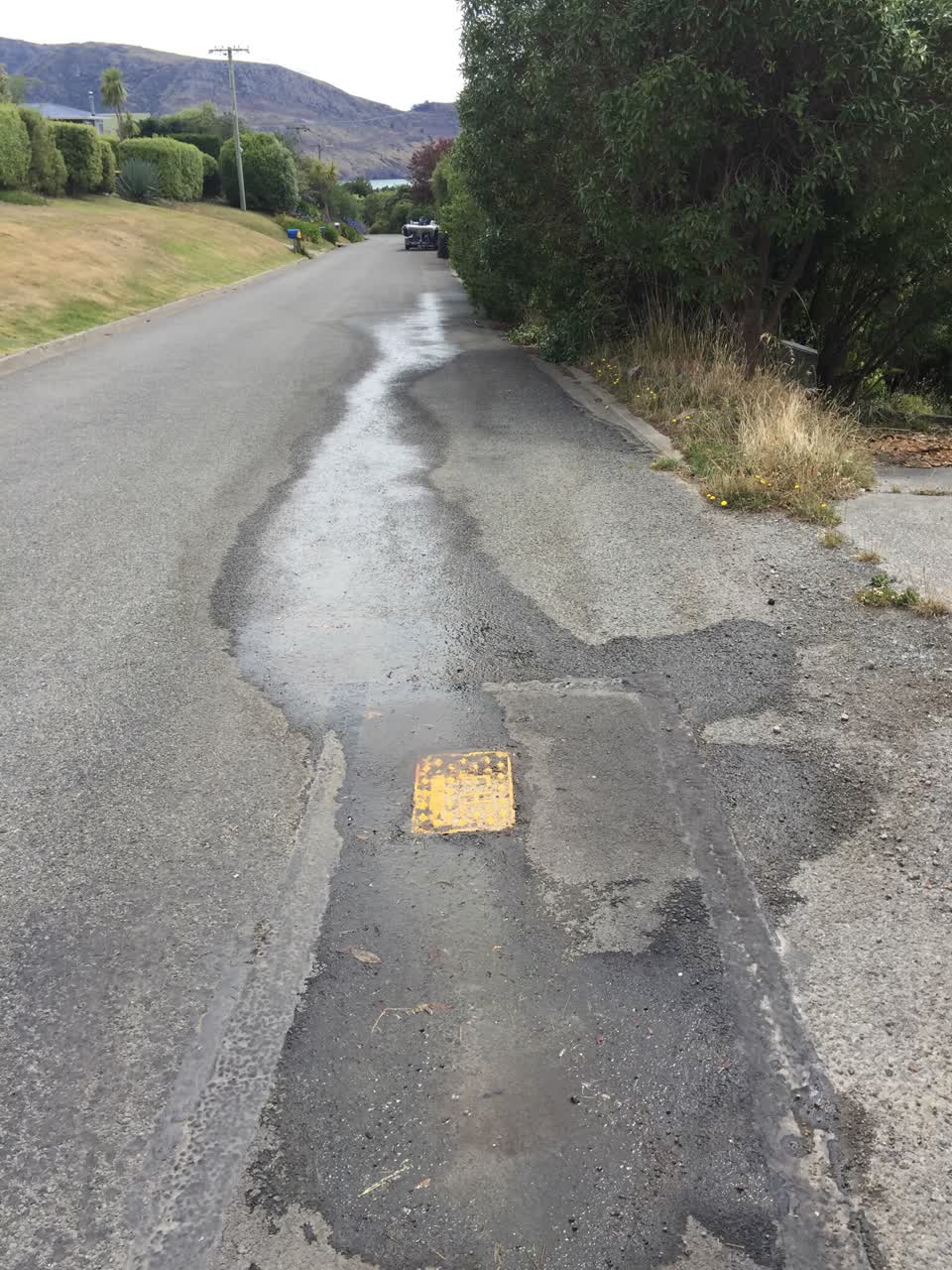 The photograph attached to this water leak report
