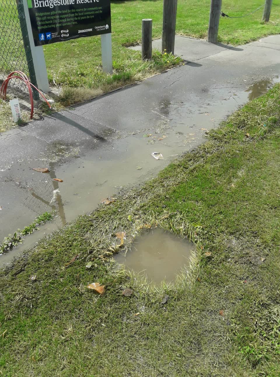 The photograph attached to this water leak report
