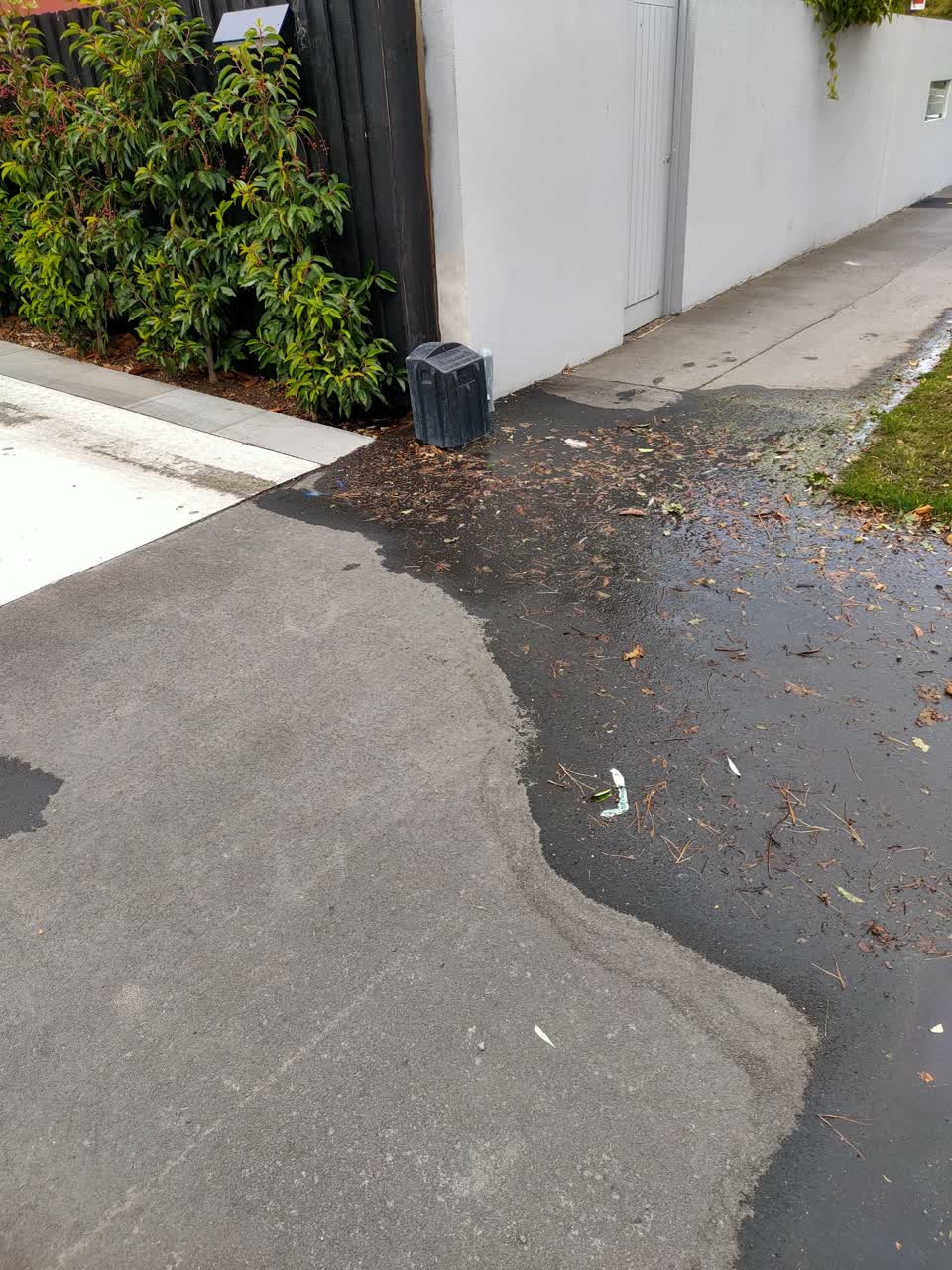 The photograph attached to this water leak report