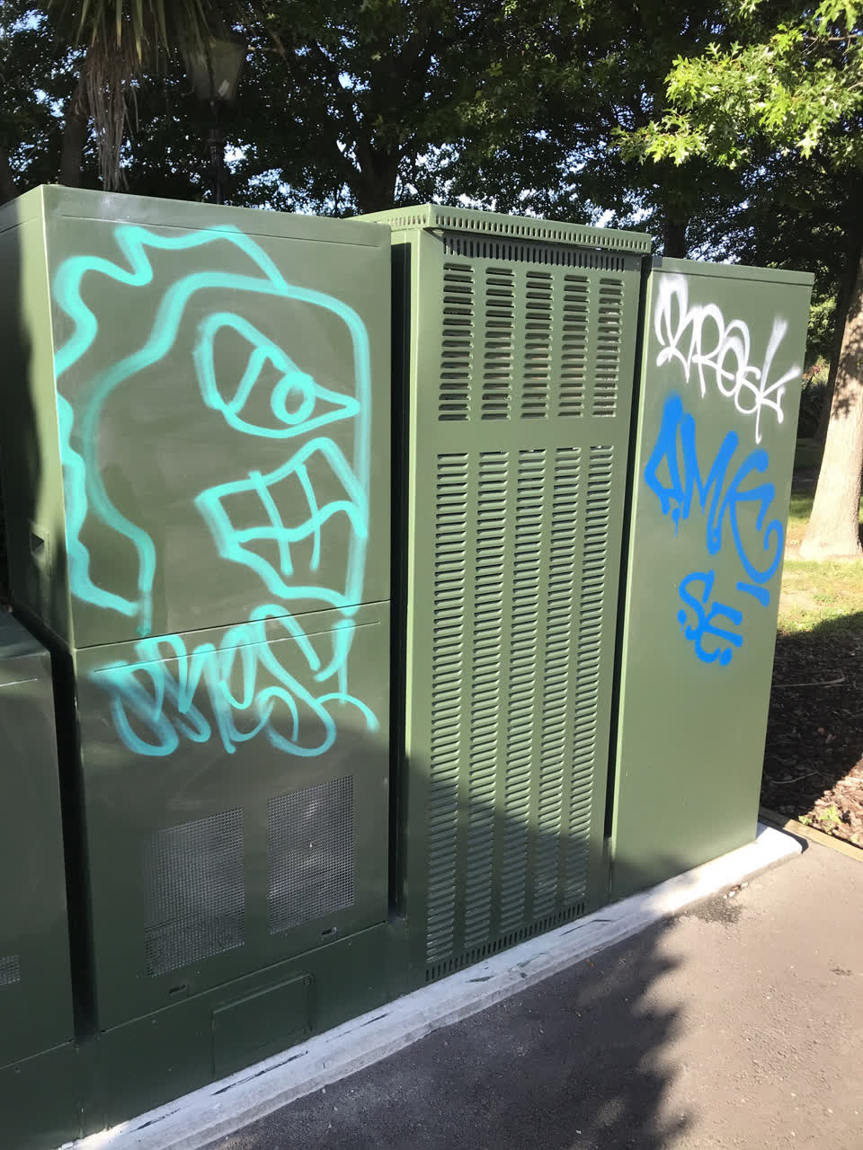 The photograph attached to this graffiti report