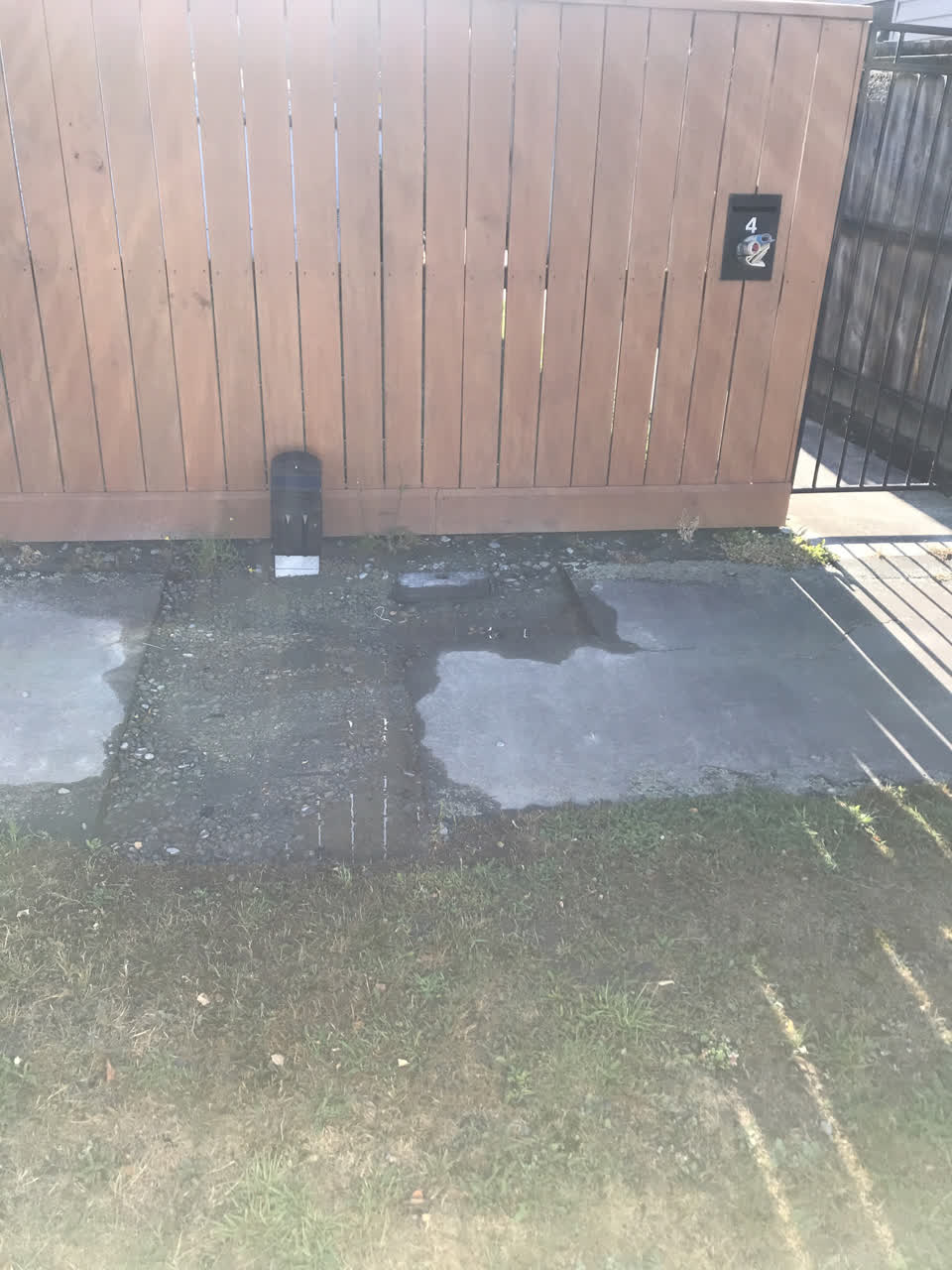 The photograph attached to this water leak report