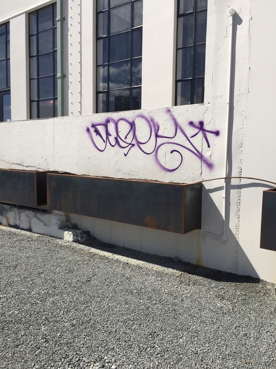 The photograph attached to this graffiti report