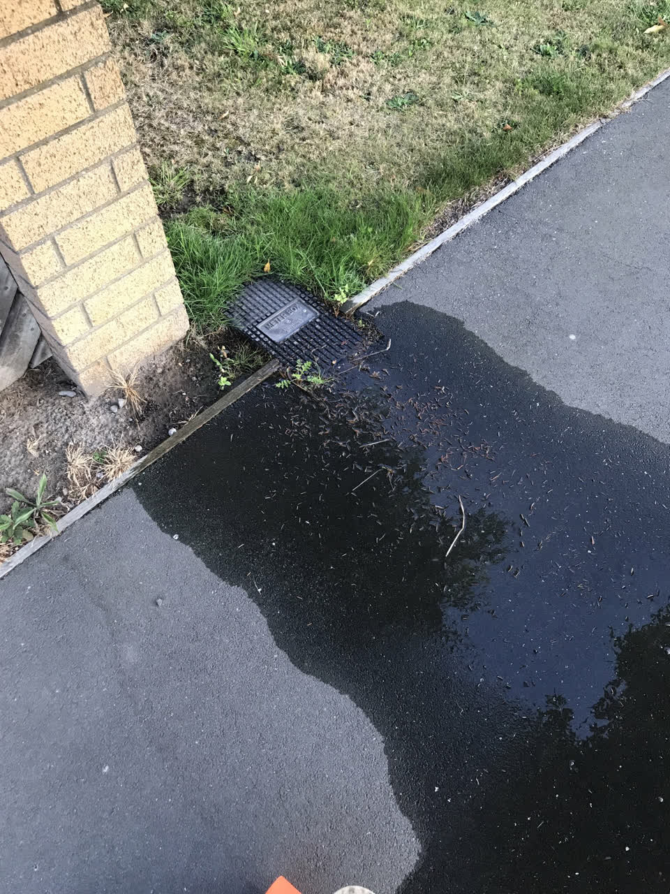The photograph attached to this water leak report