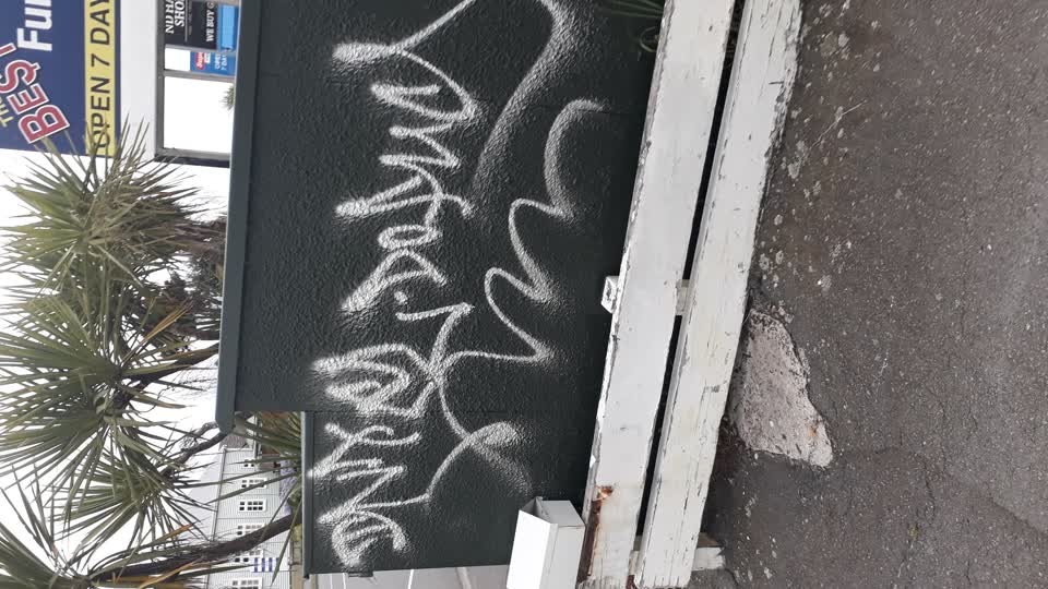 The photograph attached to this graffiti report