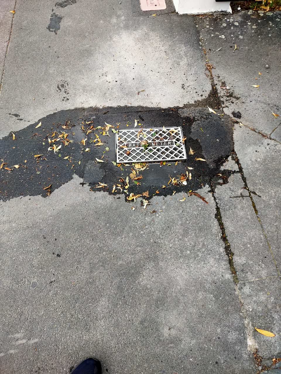 The photograph attached to this water leak report