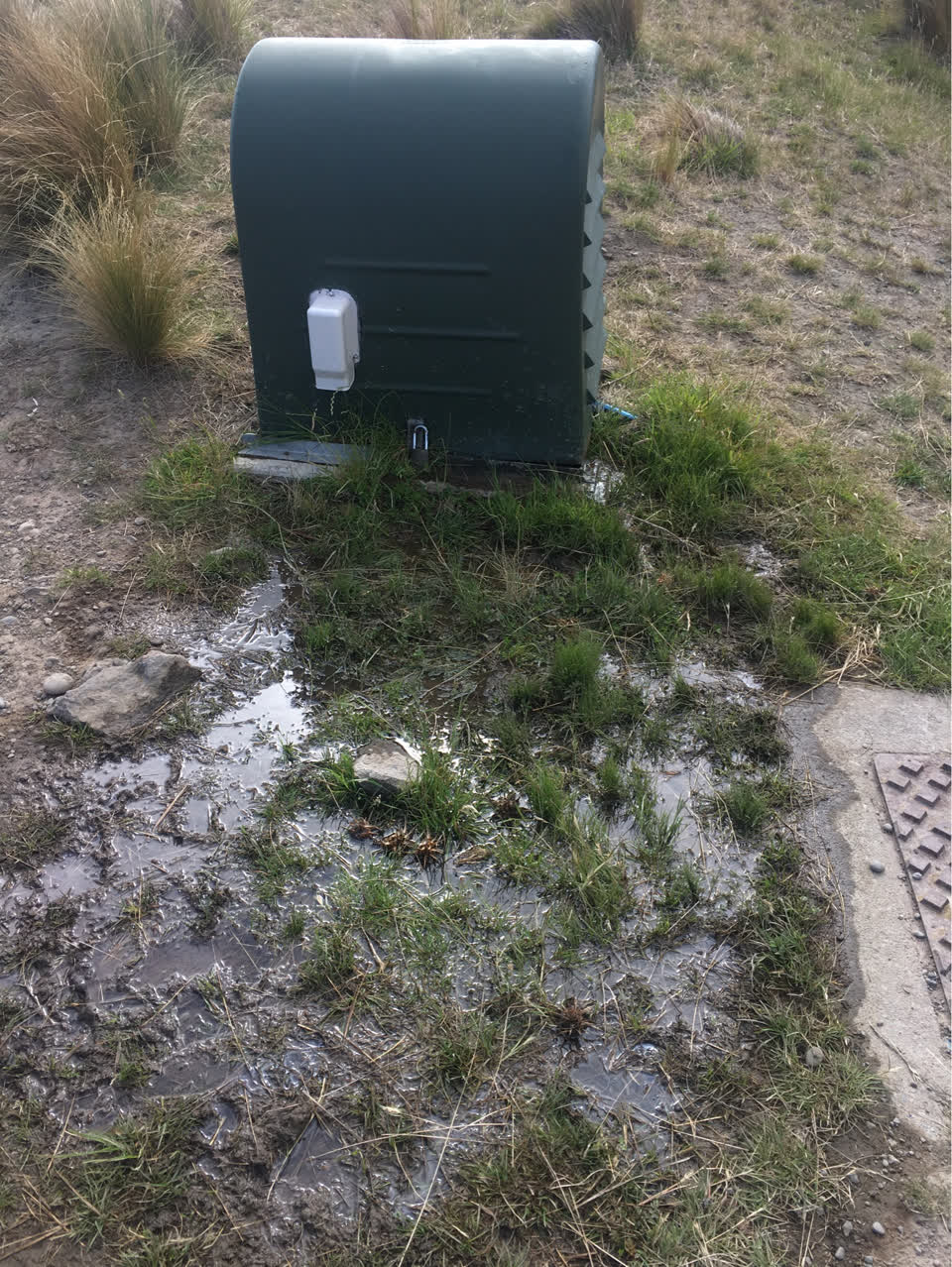 The photograph attached to this water leak report