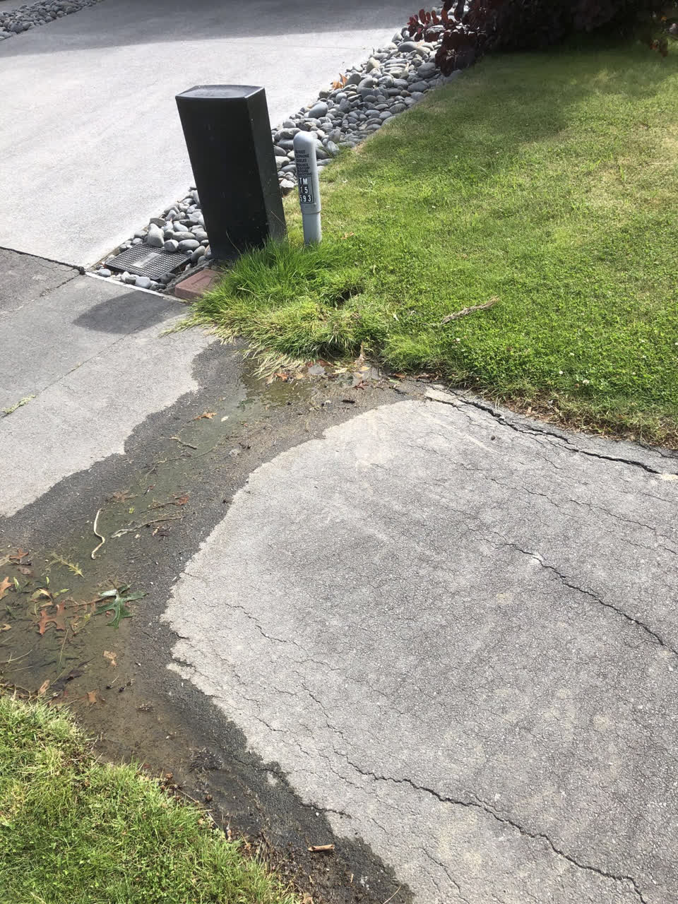 The photograph attached to this water leak report