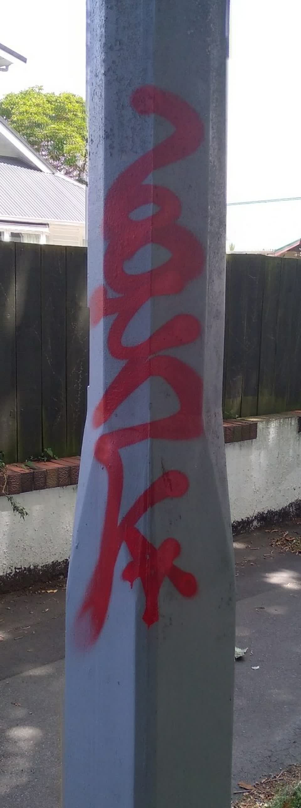 The photograph attached to this graffiti report
