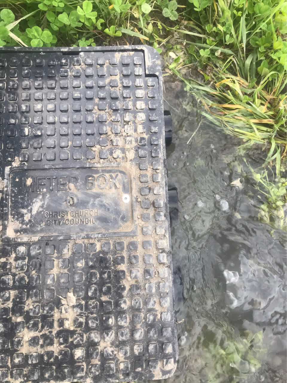 The photograph attached to this water leak report