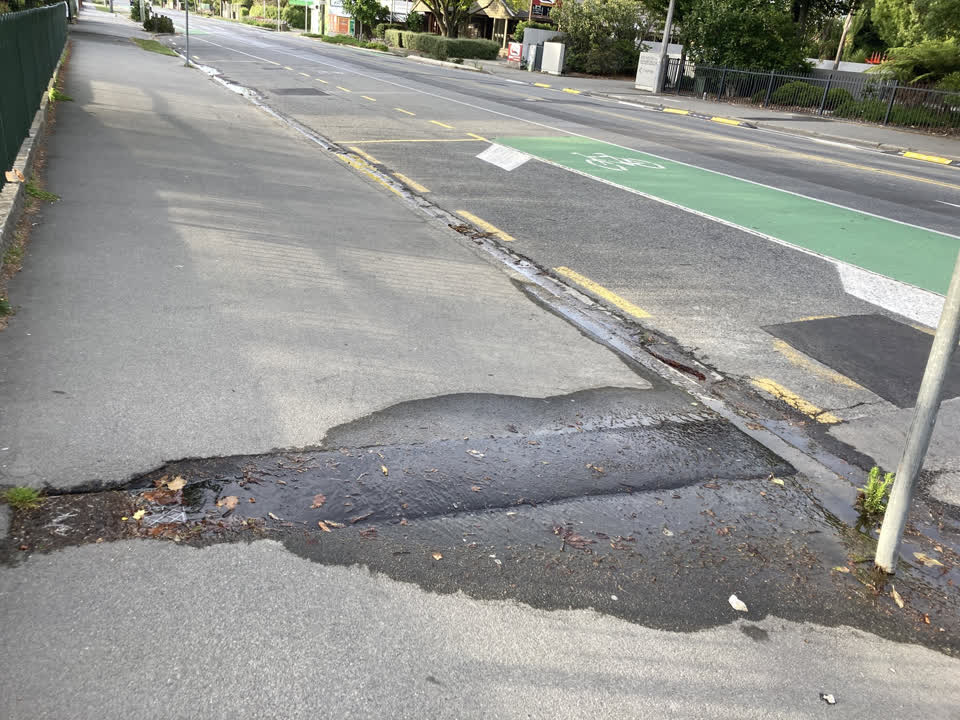 The photograph attached to this water leak report