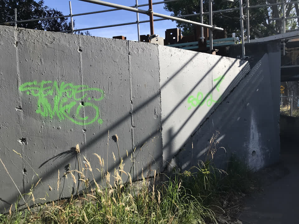 The photograph attached to this graffiti report