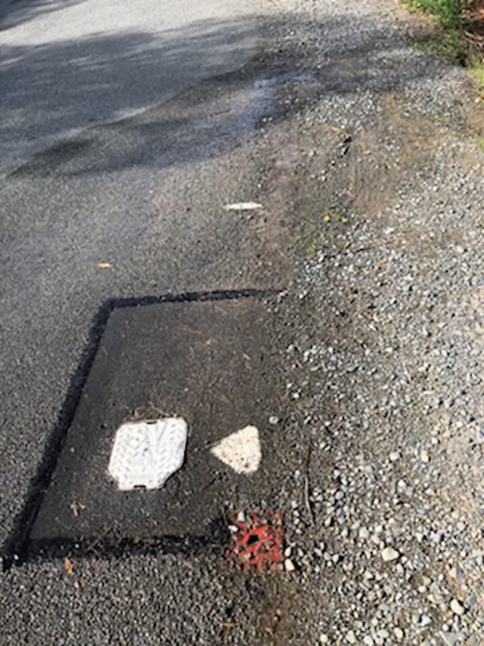 The photograph attached to this water leak report