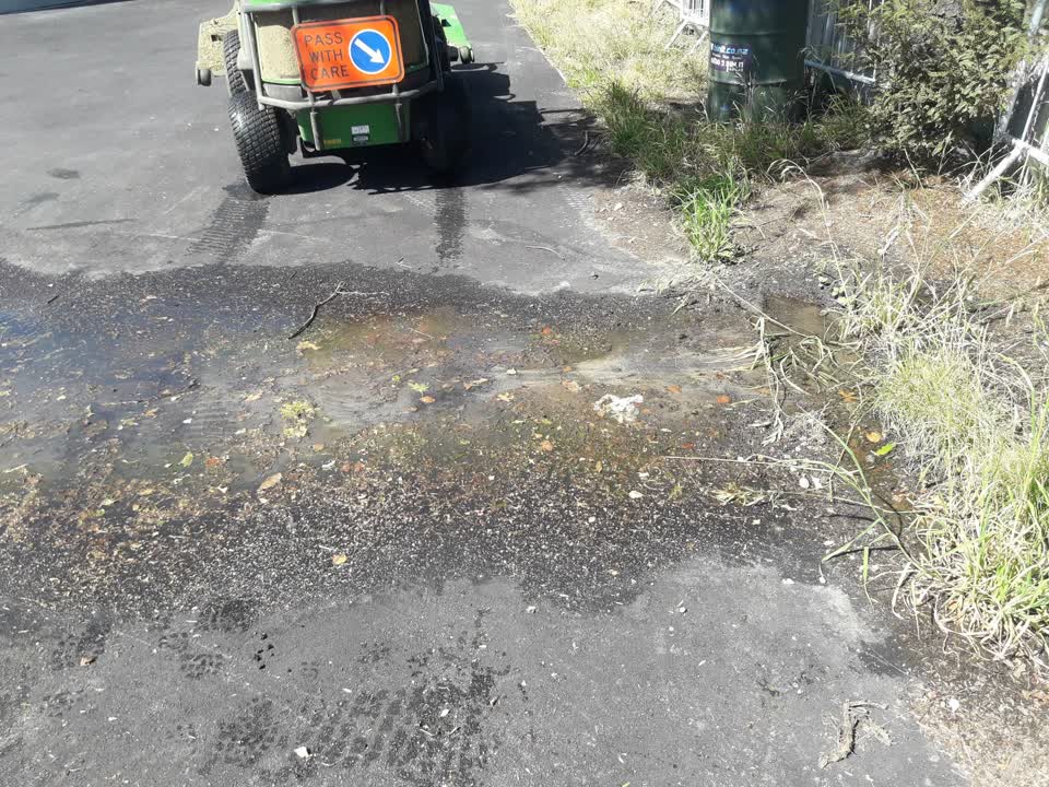 The photograph attached to this water leak report