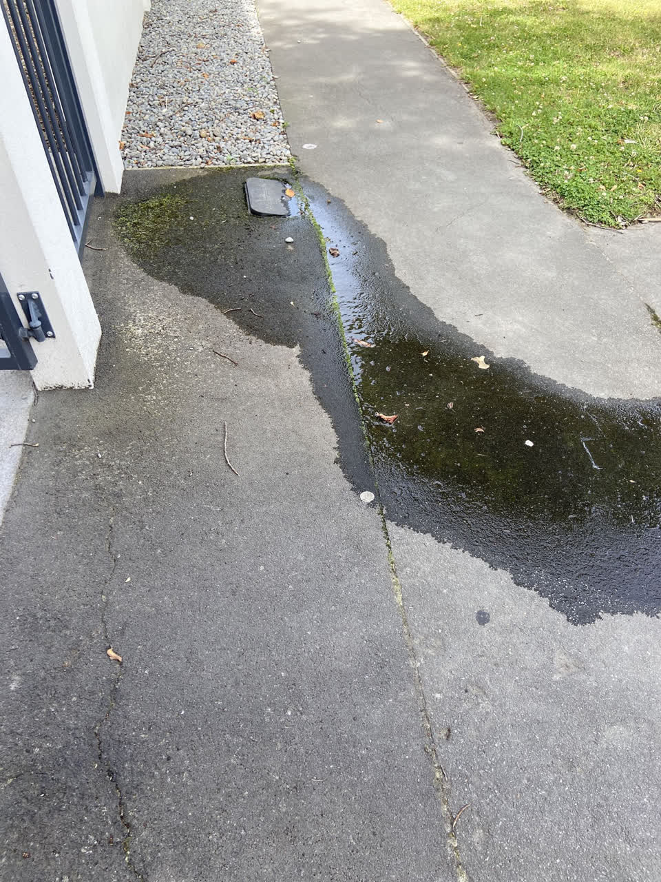 The photograph attached to this water leak report