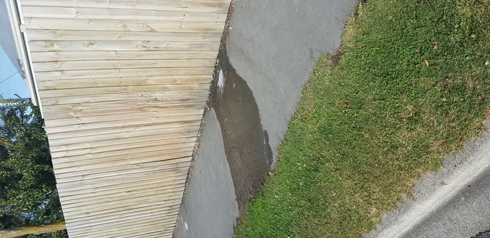 The photograph attached to this water leak report