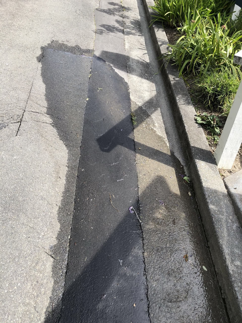 The photograph attached to this water leak report
