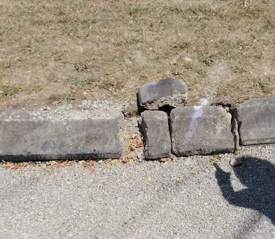 The photograph attached to this street light outage report