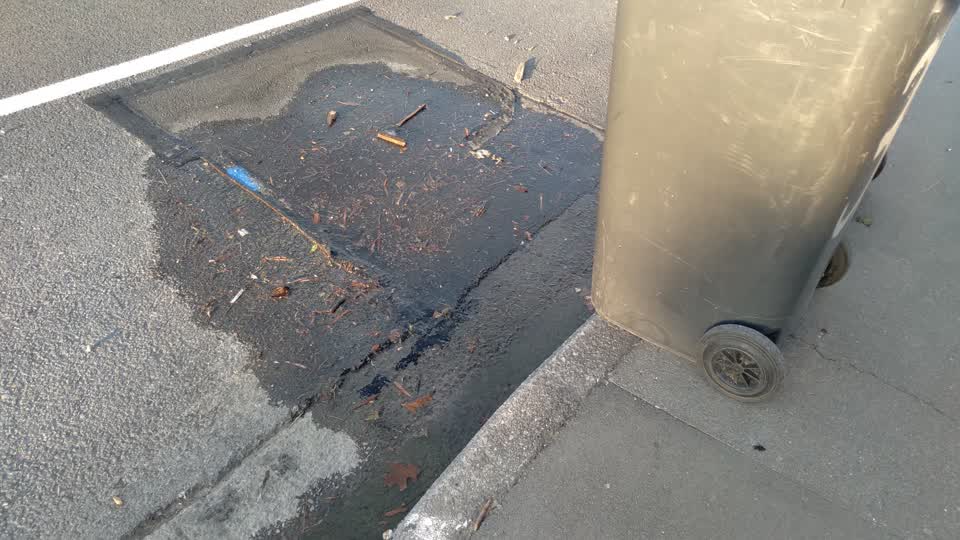 The photograph attached to this sewer odour report