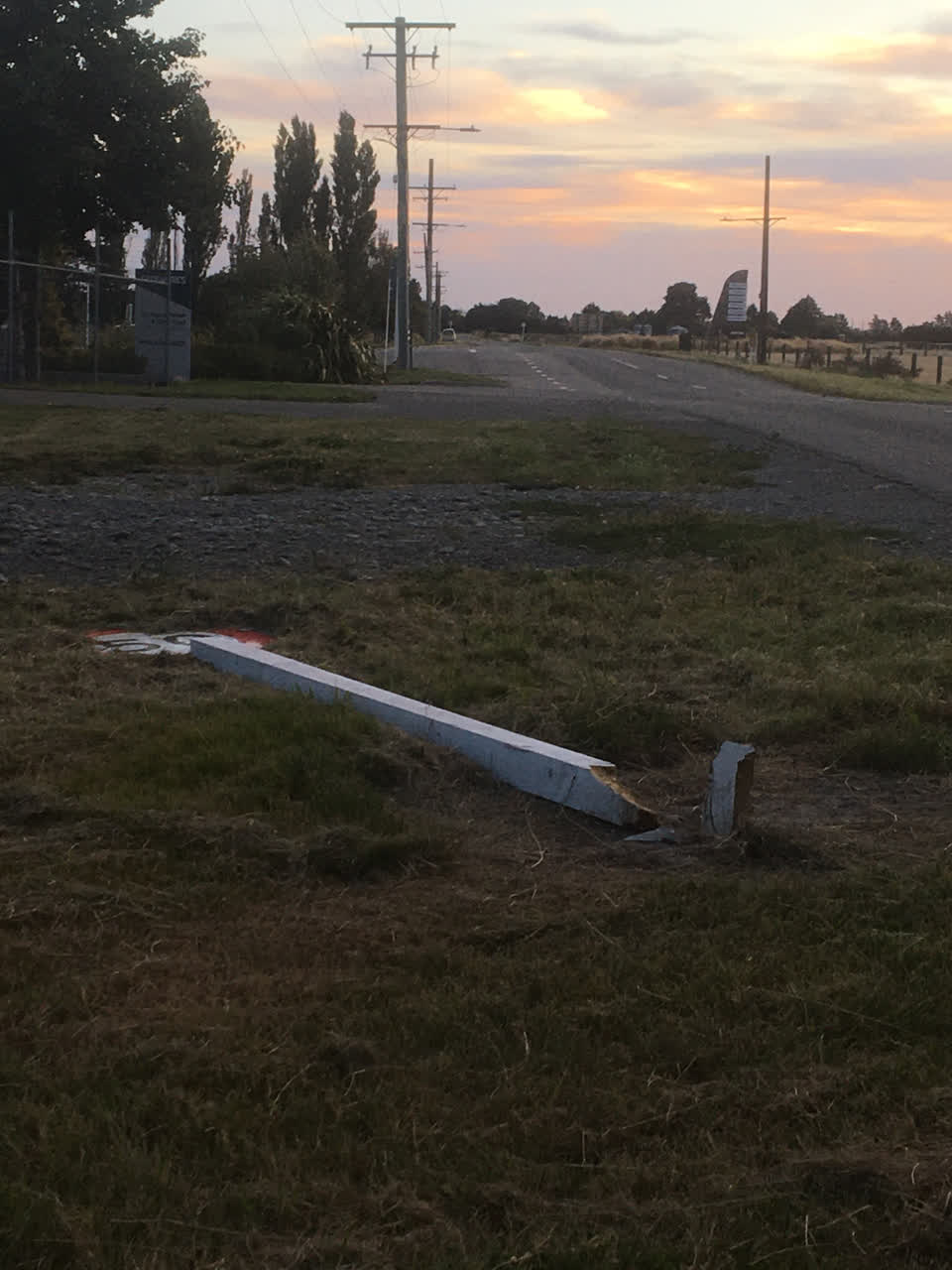 The photograph attached to this roading/streets report