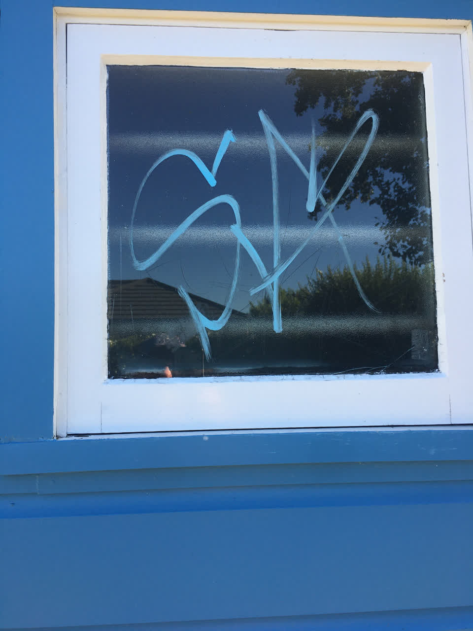 The photograph attached to this graffiti report