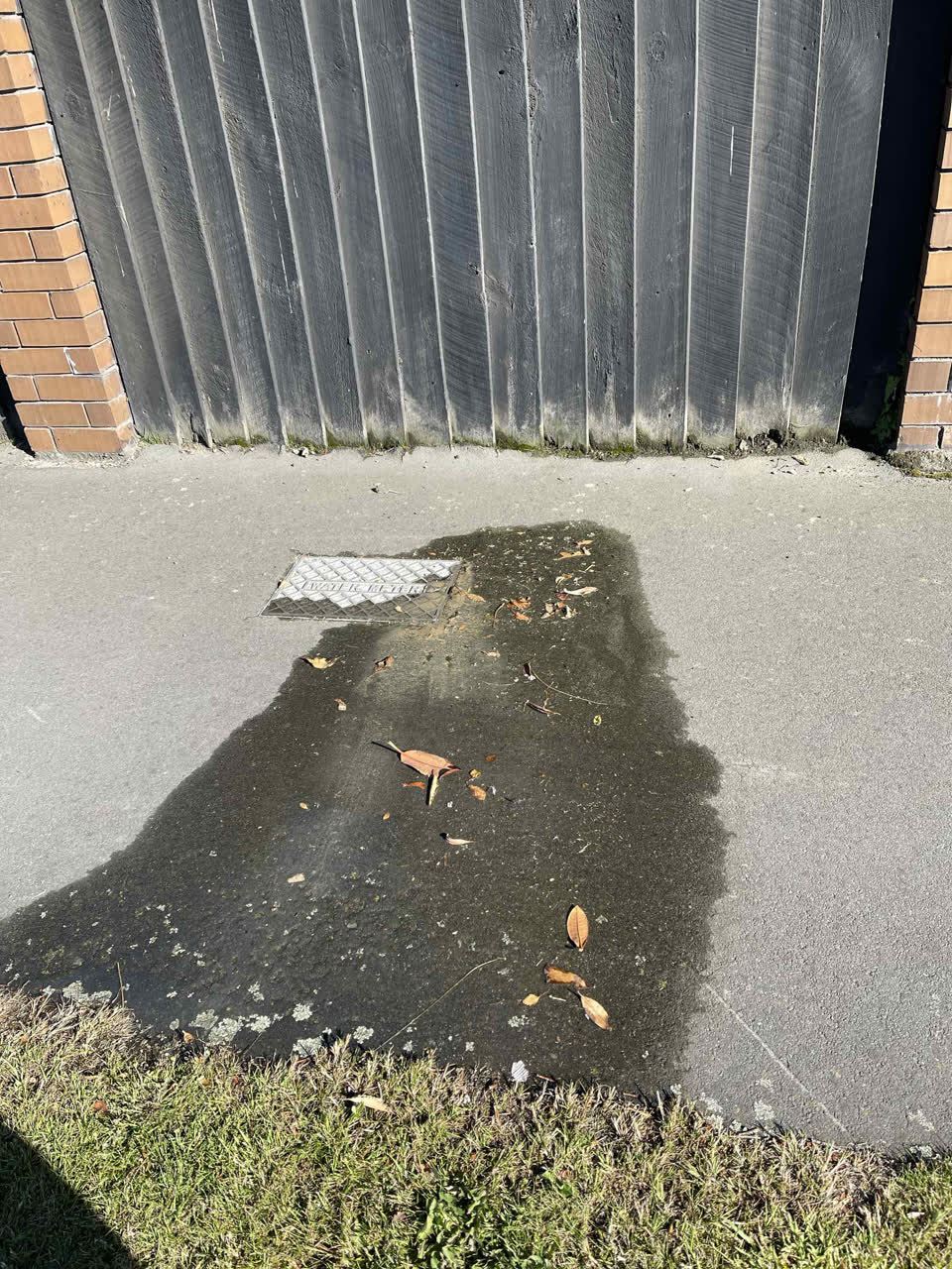 The photograph attached to this water leak report