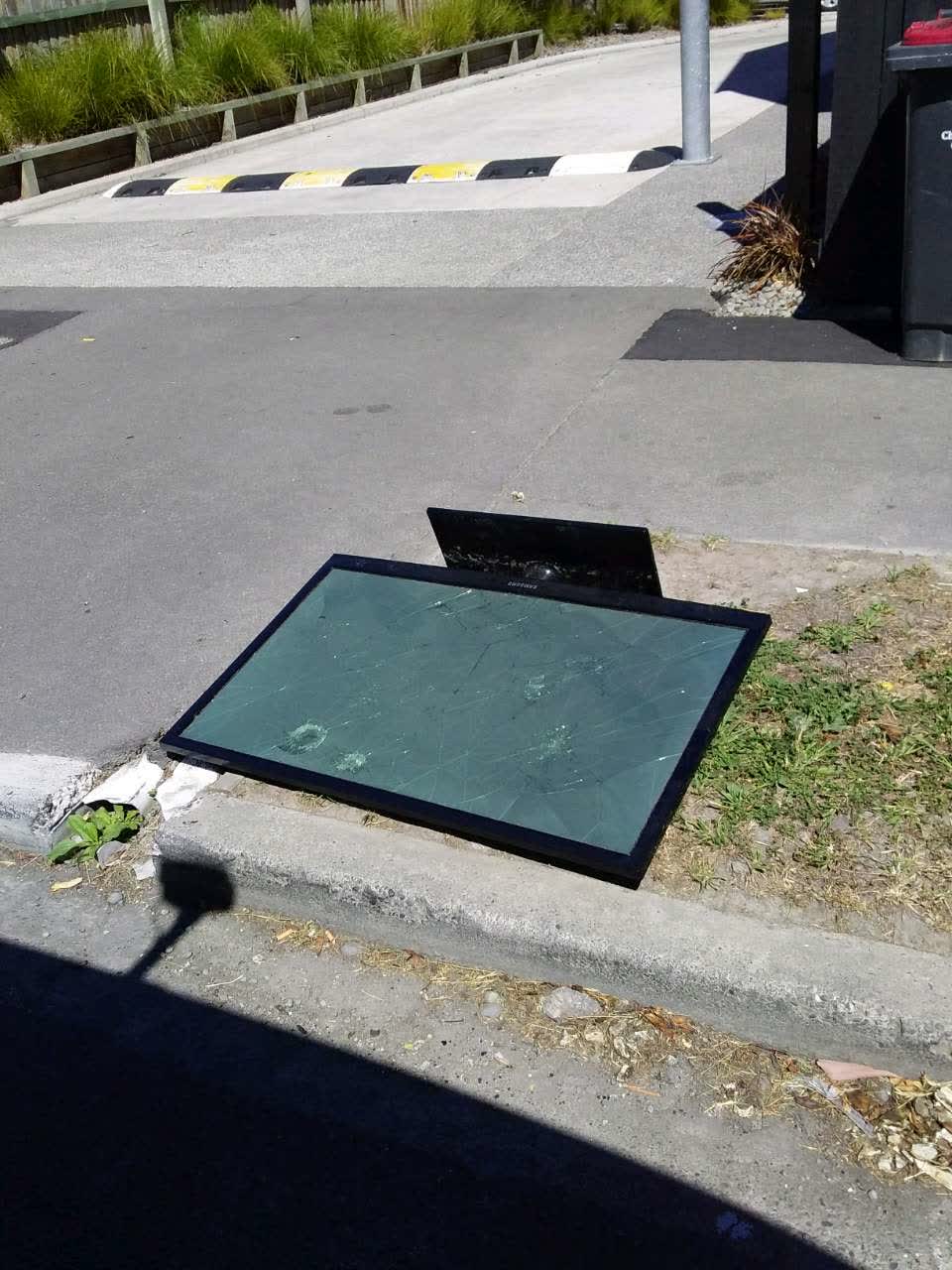 The photograph attached to this rubbish/recycling report