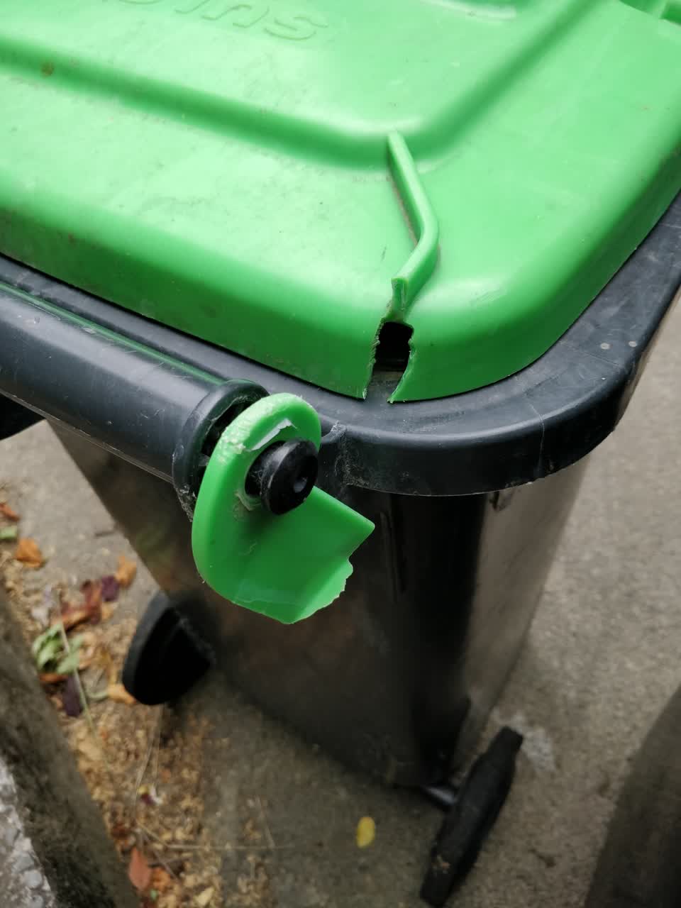 The photograph attached to this rubbish/recycling report
