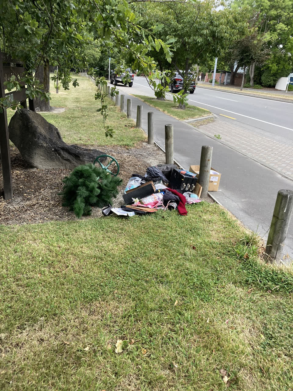 The photograph attached to this rubbish/recycling report