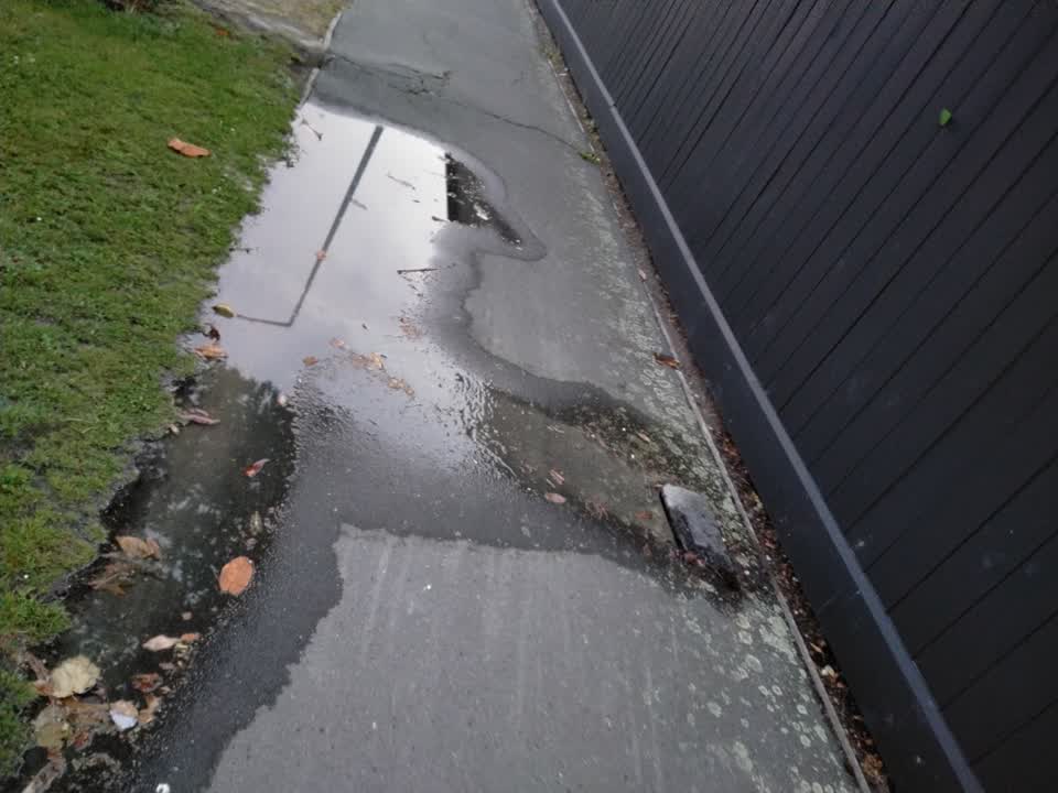 The photograph attached to this water leak report