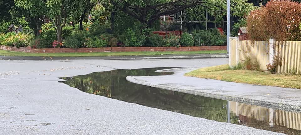 The photograph attached to this flooding report