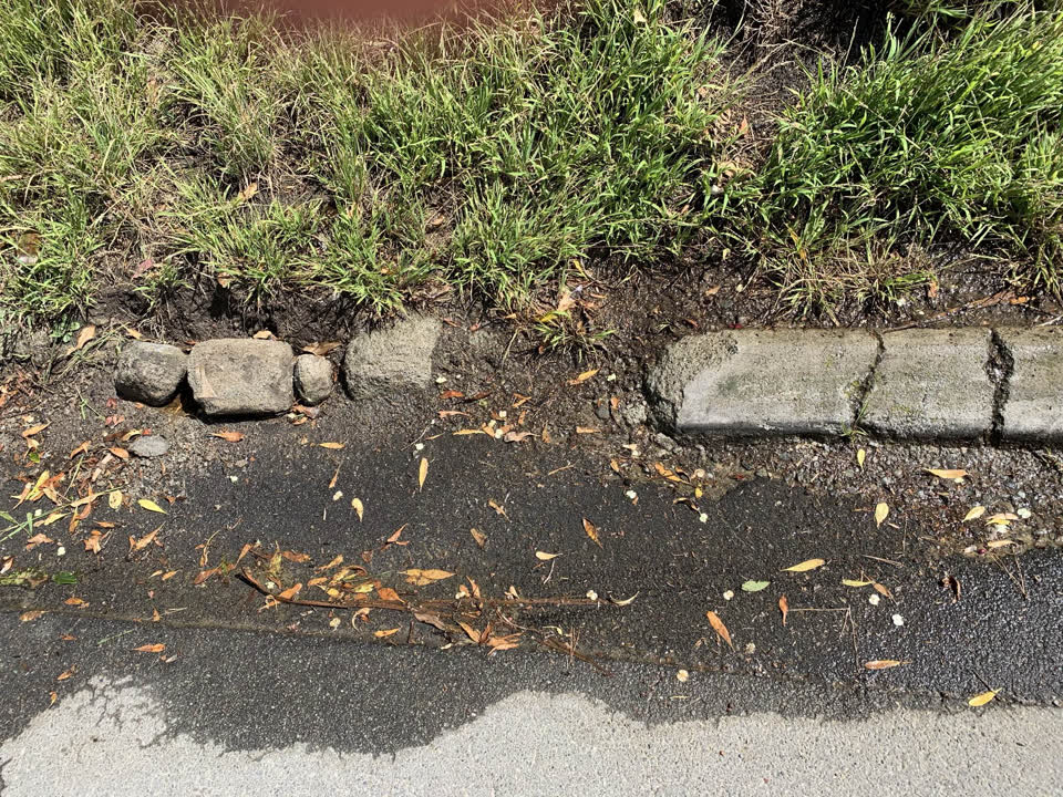 The photograph attached to this water leak report