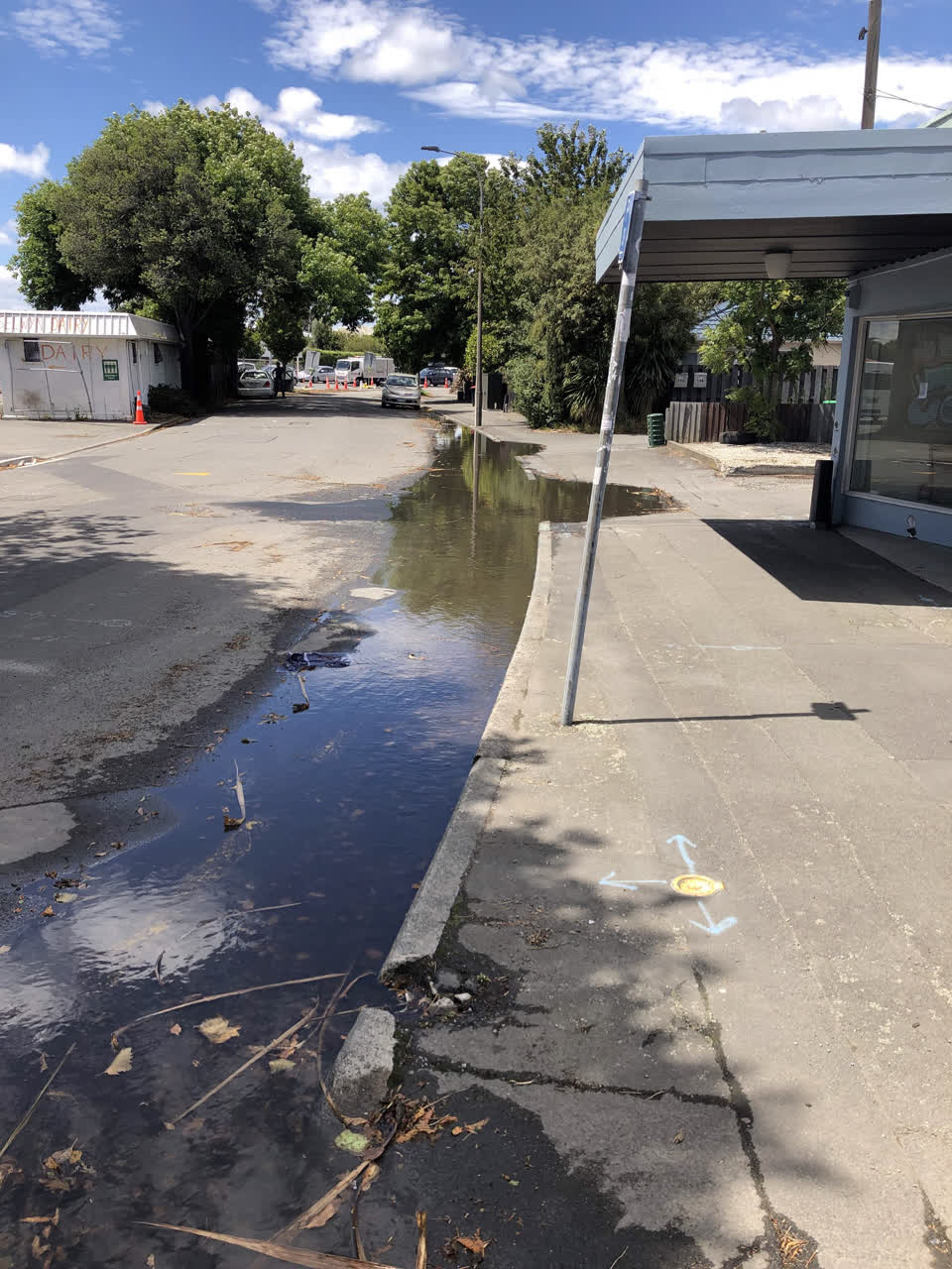 The photograph attached to this flooding report