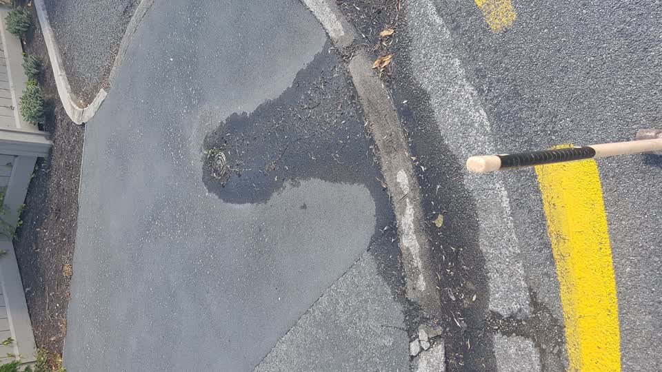 The photograph attached to this water leak report
